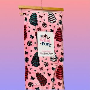 Oh What Fun Little Debbie Christmas Cake
Blanket Throw PINK peppermint